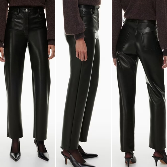 Aritzia Pants - Aritzia Wilfred The Melina Pant Black High-Waisted Vegan Leather